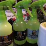 (L-R) wood cleaner/conditioner, anti-roach spray, tea tree mold and mildew spray